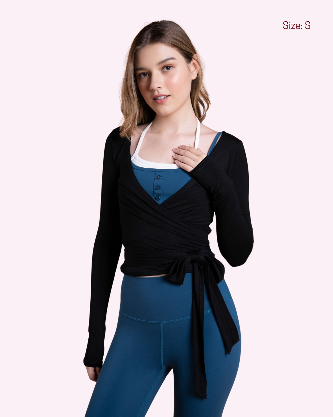 Lite Wrap Top - Caviar
